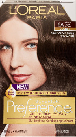 L'OREAL - Superior Preference Fade Defying Color 5A Medium Ash Brown