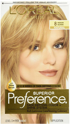 L'OREAL - Superior Preference Fade Defying Color 8 Medium Blonde
