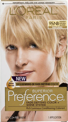 L'OREAL - Superior Preference Fade-Defying Hair Color 9.5NB Lightest Natural Blonde