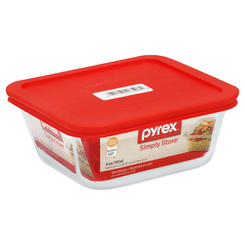 WPYREX - Simply Store Square Dish with Red Lid