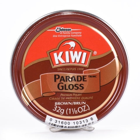 KIWI - Brown Gloss Premium Shoe Polish with Silicone