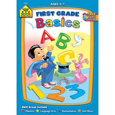 SCHOOL ZONE - First Grade Basics Workbook
