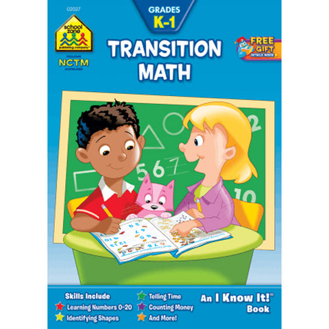SCHOOL ZONE - Transition Math Grades K-1 Workbook