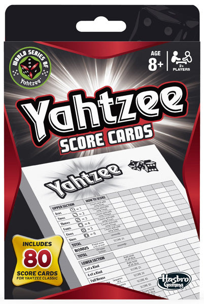 HASBRO - Yahtzee Score Cards