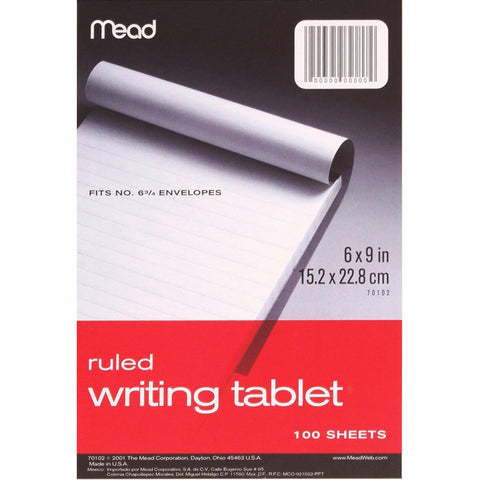 MEAD - Plain Writing Tablet, 6" x 9"