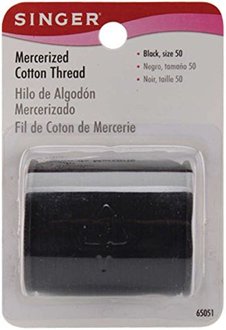 SINGER - Mercerized Cotton Thread Black Size 50