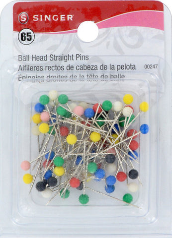SINGER - Ball Head Straight Pins Size 17 ​Assorted Colors