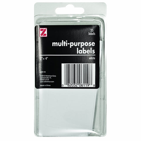 ADVANTUS - Self Adhesive Multi-Purpose Labels 2" x 4" White