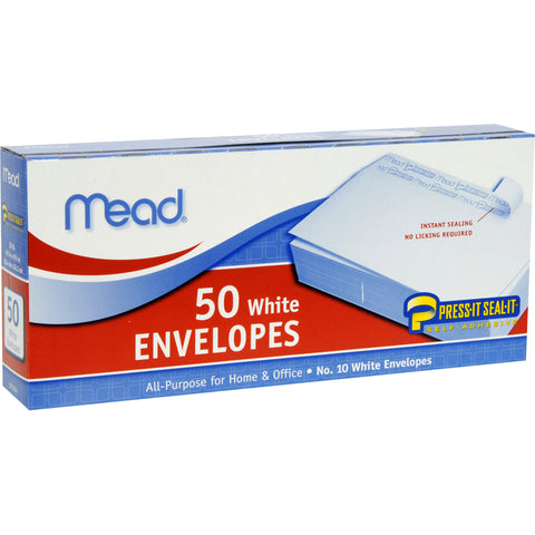 MEAD - Press-It Seal-It #10 Envelopes White