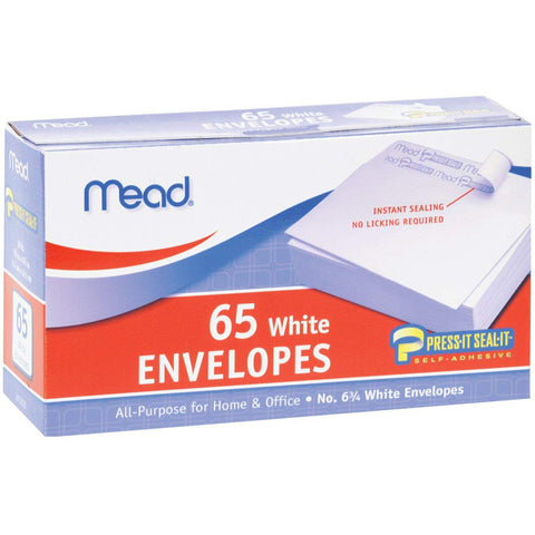MEAD - Press It-Seal-It #6-3/4 White Envelopes
