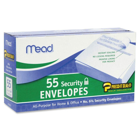 MEAD - Press It-Seal-It #6-3/4 Security Envelopes