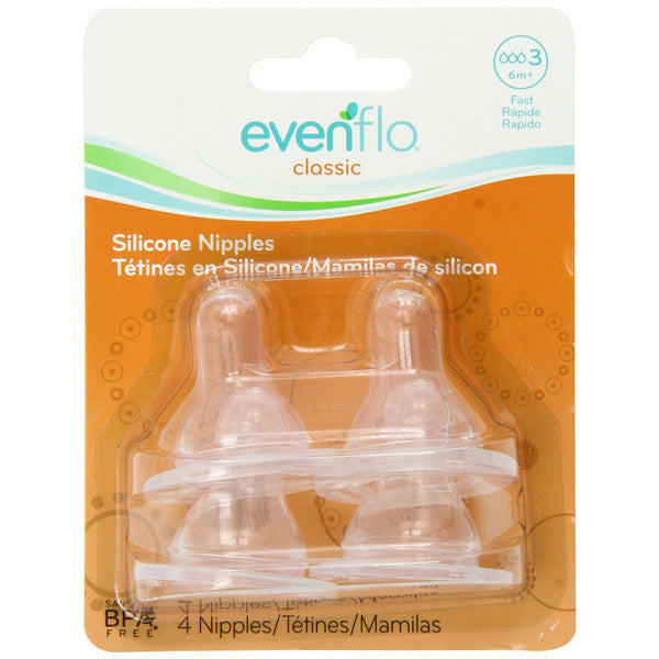 evenflo australia EVENFLO FEEDING - Classic Nipples Silicone Fast Flow
