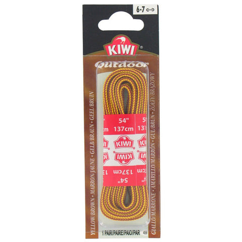 KIWI - Yellow & Brown Outdoor Shoe Laces 54"