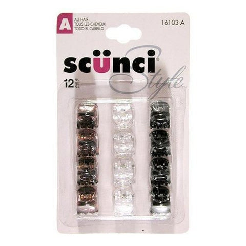 SCUNCI - Style Micro Jaw Hair Clips Assorted Colors