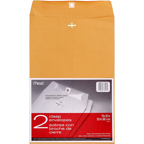 MEAD - Heavyweight Kraft Clasp Envelopes 10" x 15"