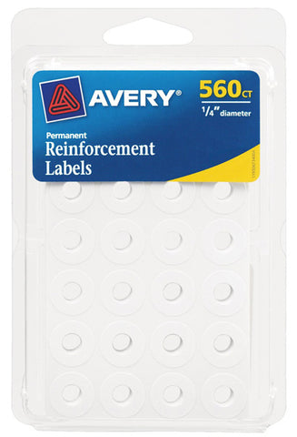AVERY - Permanent Reinforcement Label White