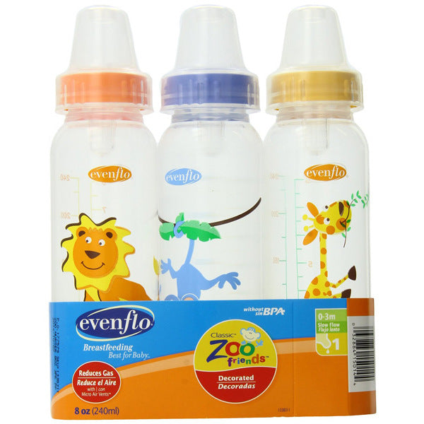 EVENFLO FEEDING Zoo Friends Standard Nipple Bottle Count