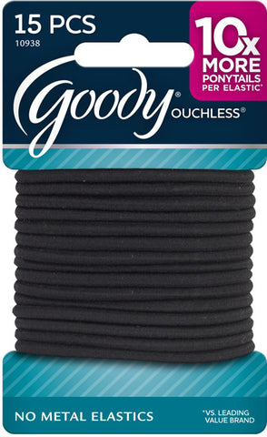 GOODY - Ouchless Elastic Hair Bands Black Non Metal