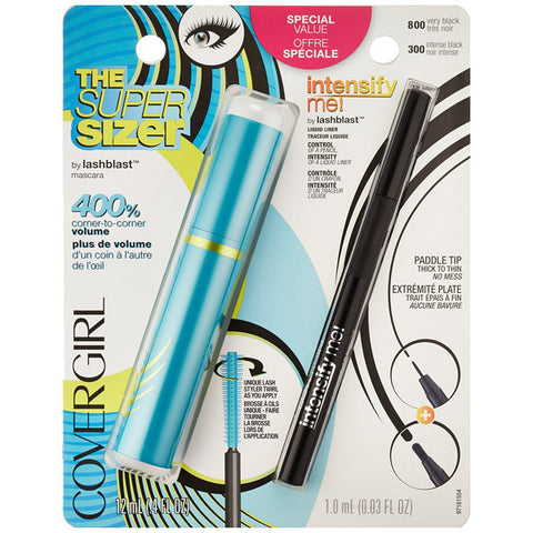 COVERGIRL - Super Sizer Mascara Very Black and Intensify Me! Eye Liner Intense Black