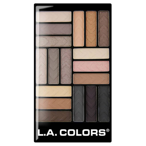 LA Colors - 18 Color Eyeshadow Palette Downtown Brown