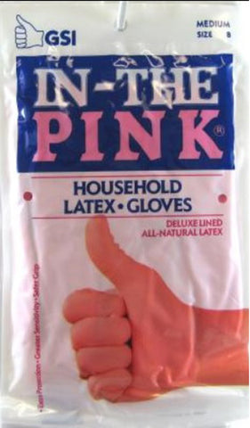GLOVE - In-The Pink Deluxe Latex Gloves Medium