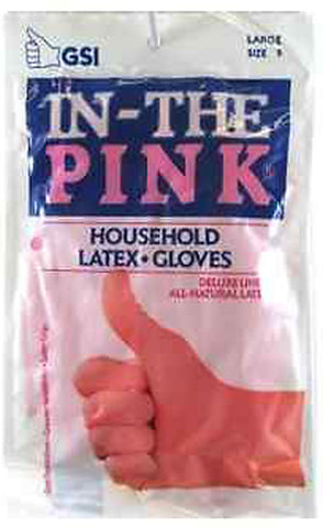 GLOVE - In-The Pink Deluxe Latex Gloves Large