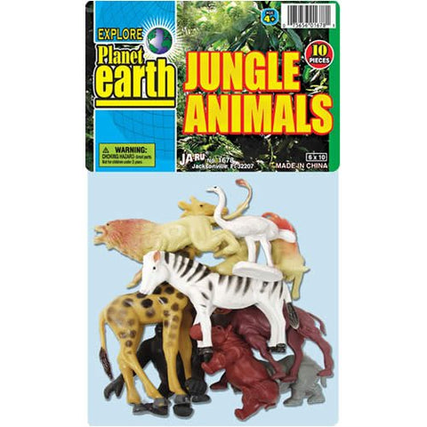 JA-RU - Jungle Zoo Animals Jumbo Bag 6" x 10"