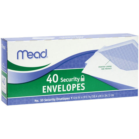 MEAD - #10 Security Envelopes  4 1/8 in. x 9 1/2 in.