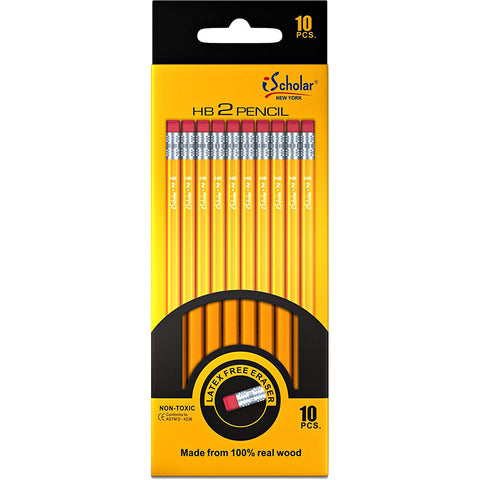 iSCHOLAR - No. 2 Yellow Pencils with Erasers