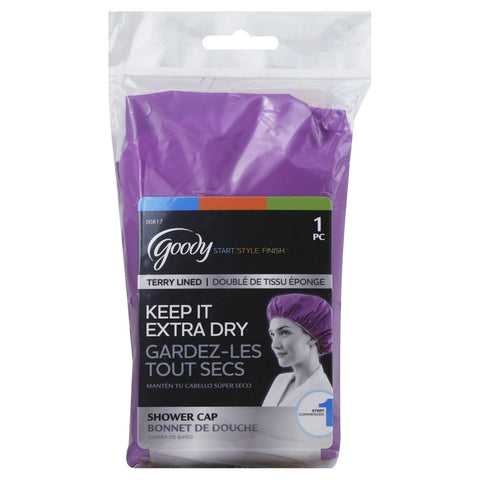 GOODY - Terry Lined Shower Cap Large