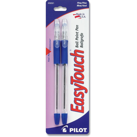 EASY TOUCH - Ball Point Stick Pens, Fine Point, Blue Ink