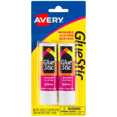 AVERY - Glue Stic, Washable, Nontoxic, Permanent Adhesive 0.26 oz.