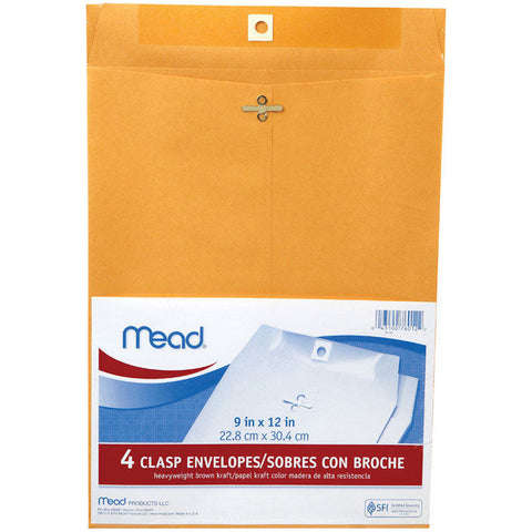 MEAD - Heavyweight Kraft Clasp Envelopes 9"x12"