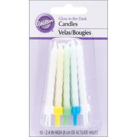 WILTON - Glow in The Dark Candles 3-Inch