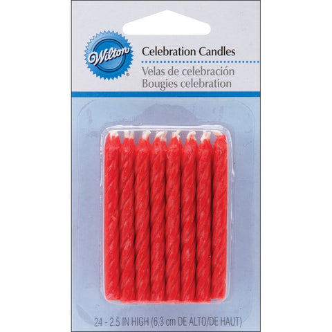 WILTON - Birthday Candles, 2.5-Inch, Red