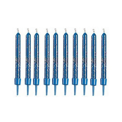 WILTON - Blue Glitter Candles 2.5-Inch