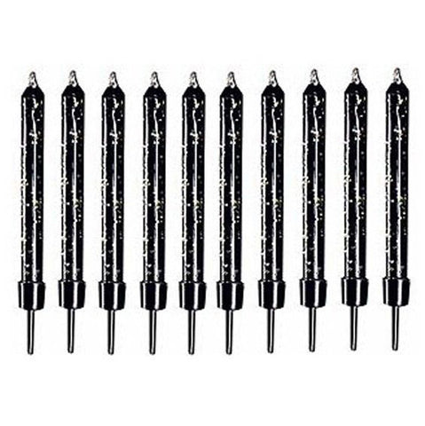 WILTON - Black Glitter Candles 2.5-Inch - 10 Candles