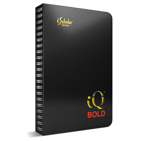 iSCHOLAR - iQ BOLD Hardbound Journal, Bright Colors, 8 x5 Inches
