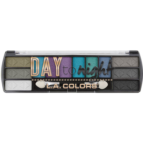 L.A. COLORS - Day To Night 12 Color Eyeshadow, After Dark