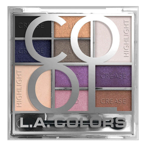L.A. COLORS - Electroplated 10 Color Eyeshadow, Cool