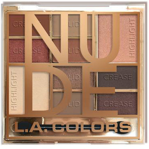 L.A. COLORS - Electroplated 10 Color Eyeshadow, Nude