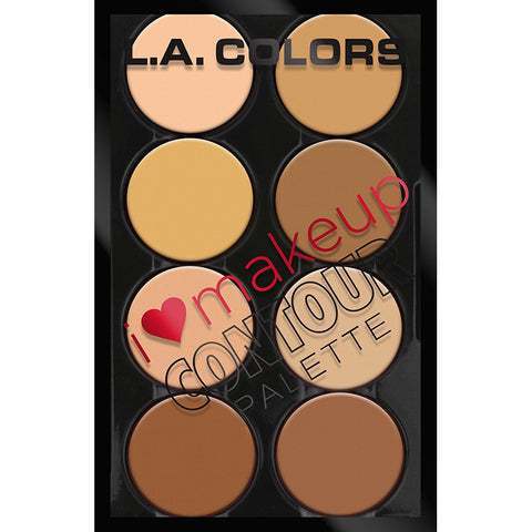 L.A. COLORS - I Heart Makeup Contour Palette, Light to Medium