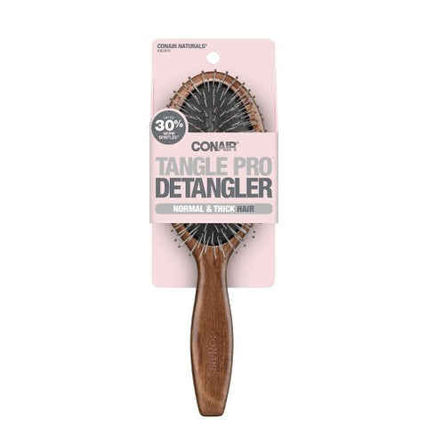 CONAIR Tangle Pro Detangler Wood Cushion Hair Brush