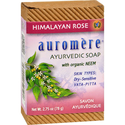 AUROMERE - Himalayan Rose Ayurvedic Bar Soap