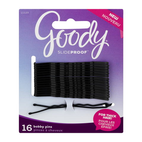 GOODY - Slideproof Bobby Pins for Thick Hair Black