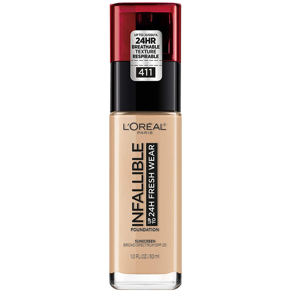 L'OREAL - Infallible 24 Hour Fresh Wear Foundation Lightweight Beige Ivory 411
