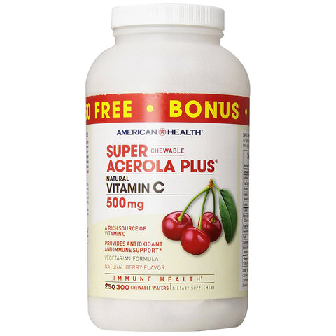 AMERICAN HEALTH - Super Acerola Plus 500 mg Berry Flavor