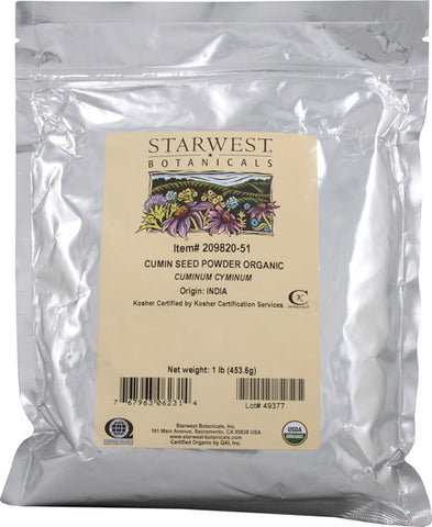 Starwest Botanicals Organic Cumin Seed Powder