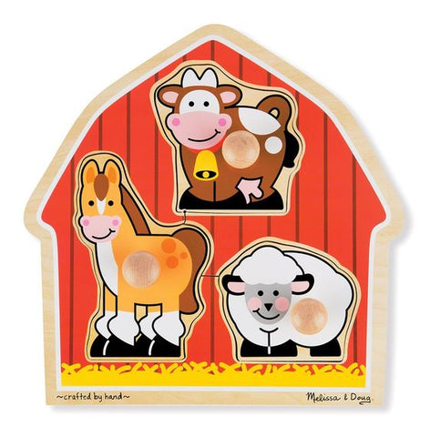 Melissa & Doug - Barnyard Animals Jumbo Knob Puzzle