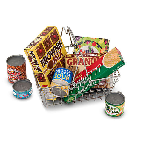 Melissa & Doug - Let's Play House! Grocery Basket with Play Food